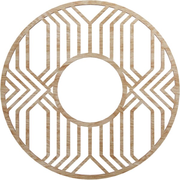 Ekena Millwork Empire Wood Fretwork Pierced Ceiling Medallion, Red Oak, 20"OD x 7 3/8"ID x 1/4"T CMWP20X20X0250EPRO - main